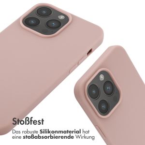 iMoshion Silikonhülle mit Band für das iPhone 14 Pro Max - Sand Pink
