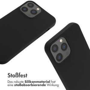iMoshion Silikonhülle mit Band für das iPhone 13 Pro Max - Schwarz
