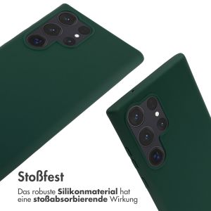 iMoshion Silikonhülle mit Band für das Samsung Galaxy S23 Ultra - Dunkelgrün