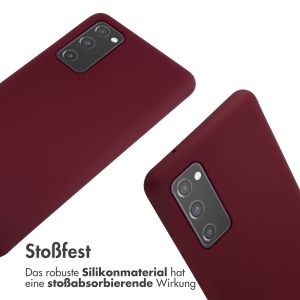 iMoshion Silikonhülle mit Band für das Samsung Galaxy S20 FE - Dunkelrot