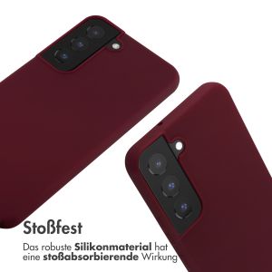 iMoshion Silikonhülle mit Band für das Samsung Galaxy S22 - Dunkelrot
