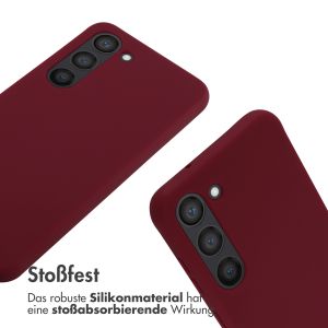 iMoshion Silikonhülle mit Band für das Samsung Galaxy S23 - Dunkelrot