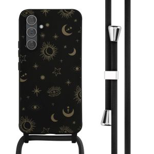 iMoshion Silikonhülle design mit Band für das Samsung Galaxy A54 (5G) - Sky Black