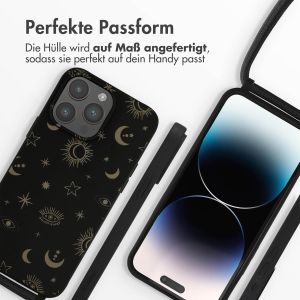 iMoshion Silikonhülle design mit Band für das iPhone 14 Pro Max - Sky Black