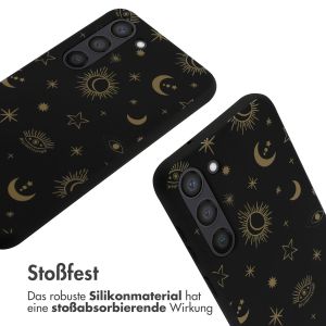 iMoshion Silikonhülle design mit Band für das Samsung Galaxy S23 - Sky Black