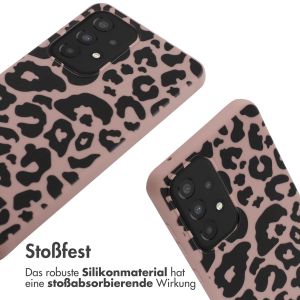 iMoshion Silikonhülle design mit Band für das Samsung Galaxy A33 - Animal Pink