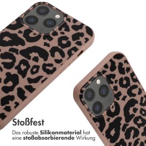 iMoshion Silikonhülle design mit Band für das iPhone 13 Pro Max - Animal Pink