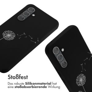 iMoshion Silikonhülle design mit Band für das Samsung Galaxy A54 (5G) - Dandelion Black