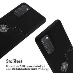 iMoshion Silikonhülle design mit Band für das Samsung Galaxy S20 FE - Dandelion Black