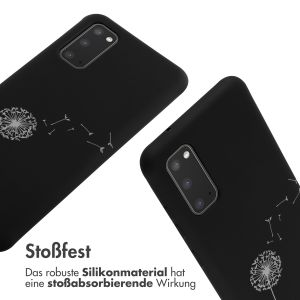 iMoshion Silikonhülle design mit Band für das Samsung Galaxy S20 - Dandelion Black