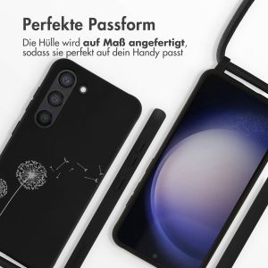 iMoshion Silikonhülle design mit Band für das Samsung Galaxy S23 - Dandelion Black