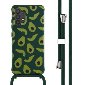 iMoshion Silikonhülle design mit Band für das Samsung Galaxy A32 (4G) - Avocado Green