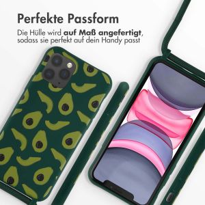 iMoshion Silikonhülle design mit Band für das iPhone 11 Pro - Avocado Green