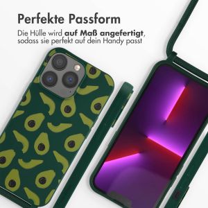 iMoshion Silikonhülle design mit Band für das iPhone 13 Pro - Avocado Green