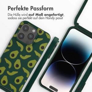 iMoshion Silikonhülle design mit Band für das iPhone 14 Pro - Avocado Green