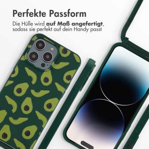 iMoshion Silikonhülle design mit Band für das iPhone 14 Pro Max - Avocado Green