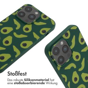 iMoshion Silikonhülle design mit Band für das iPhone 14 Pro Max - Avocado Green