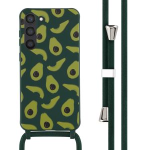 iMoshion Silikonhülle design mit Band für das Samsung Galaxy S23 Plus - Avocado Green
