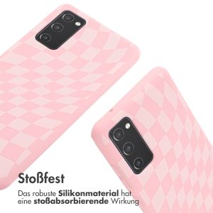 iMoshion Silikonhülle design mit Band für das Samsung Galaxy S20 FE - Retro Pink