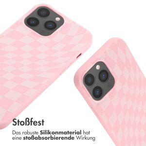 iMoshion Silikonhülle design mit Band für das iPhone 13 Pro Max - Retro Pink