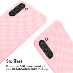 iMoshion Silikonhülle design mit Band für das Samsung Galaxy S23 Plus - Retro Pink