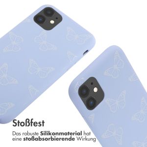 iMoshion Silikonhülle design mit Band für das iPhone 11 - Butterfly