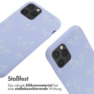 iMoshion Silikonhülle design mit Band für das iPhone 11 Pro - Butterfly
