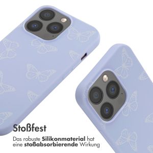 iMoshion Silikonhülle design mit Band für das iPhone 13 Pro - Butterfly