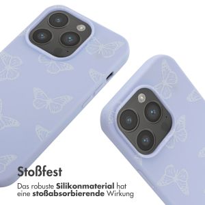 iMoshion Silikonhülle design mit Band für das iPhone 14 Pro - Butterfly