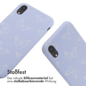 iMoshion Silikonhülle design mit Band für das iPhone Xr - Butterfly