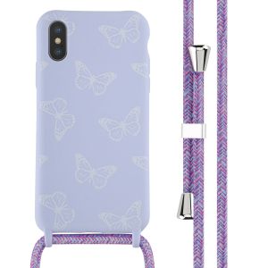 iMoshion Silikonhülle design mit Band für das iPhone X / Xs - Butterfly