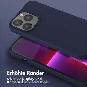 Selencia Silikonhülle mit abnehmbarem Band für das iPhone 13 Pro - Dunkelblau