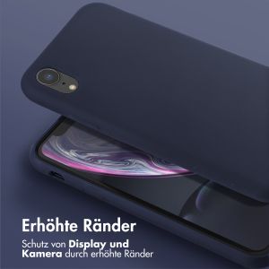 Selencia Silikonhülle mit abnehmbarem Band für das iPhone Xr - Dunkelblau