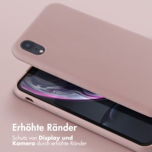 Selencia Silikonhülle mit abnehmbarem Band für das iPhone Xr - Sand Pink