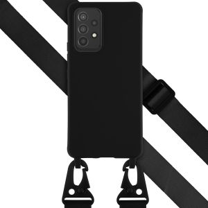 Selencia Silikonhülle mit abnehmbarem Band für das Samsung Galaxy A53 - Schwarz