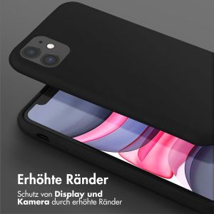 Selencia Silikonhülle mit abnehmbarem Band für das iPhone 11 - Schwarz