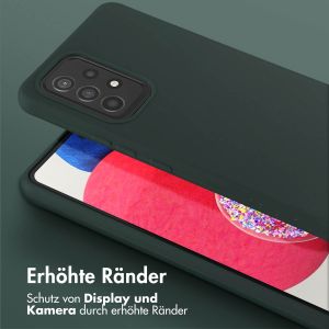 Selencia Silikonhülle mit abnehmbarem Band für das Samsung Galaxy A53 - Dunkelgrün