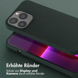 Selencia Silikonhülle mit abnehmbarem Band für das iPhone 13 Pro - Dunkelgrün