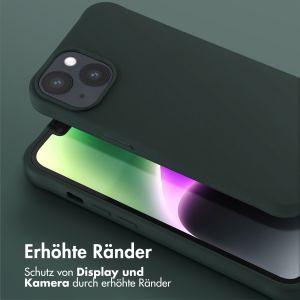Selencia Silikonhülle mit abnehmbarem Band für das iPhone 14 - Dunkelgrün