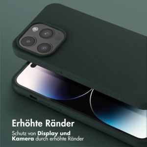 Selencia Silikonhülle mit abnehmbarem Band für das iPhone 14 Pro Max - Dunkelgrün