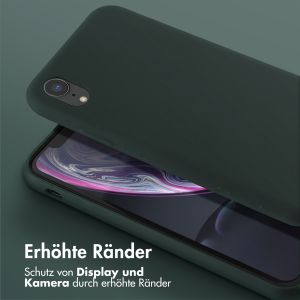 Selencia Silikonhülle mit abnehmbarem Band für das iPhone Xr - Dunkelgrün