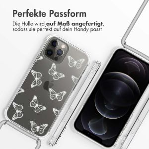 iMoshion Design Hülle mit Band für das iPhone 12 (Pro) - Butterfly