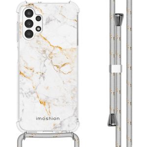 iMoshion Design Hülle mit Band für das Samsung Galaxy A13 (4G) - White Marble