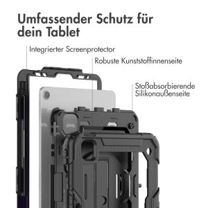 Accezz ﻿Robustes Back Cover mit Schultergurt für das iPad Air 5 (2022) / Air 4 (2020) - Schwarz