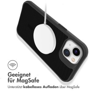 iMoshion Rugged Hybrid Carbon Case mit MagSafe für das iPhone 13 - Schwarz