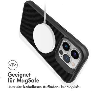 iMoshion Rugged Hybrid Carbon Case mit MagSafe für das iPhone 13 Pro Max - Schwarz