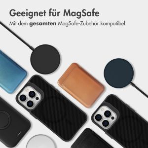iMoshion Rugged Hybrid Carbon Case mit MagSafe für das iPhone 14 Pro - Schwarz