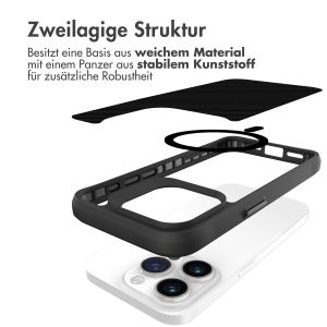 iMoshion Rugged Hybrid Carbon Case mit MagSafe für das iPhone 15 Pro - Schwarz