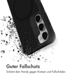 iMoshion Rugged Hybrid Carbon Case mit MagSafe für das Samsung Galaxy S23 - Schwarz