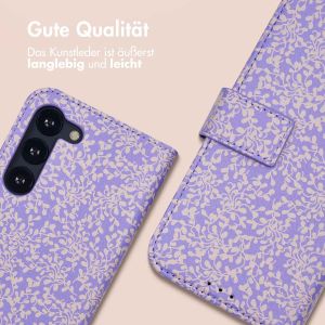 iMoshion ﻿Design Klapphülle für das Samsung Galaxy S23 - Purple White Flowers